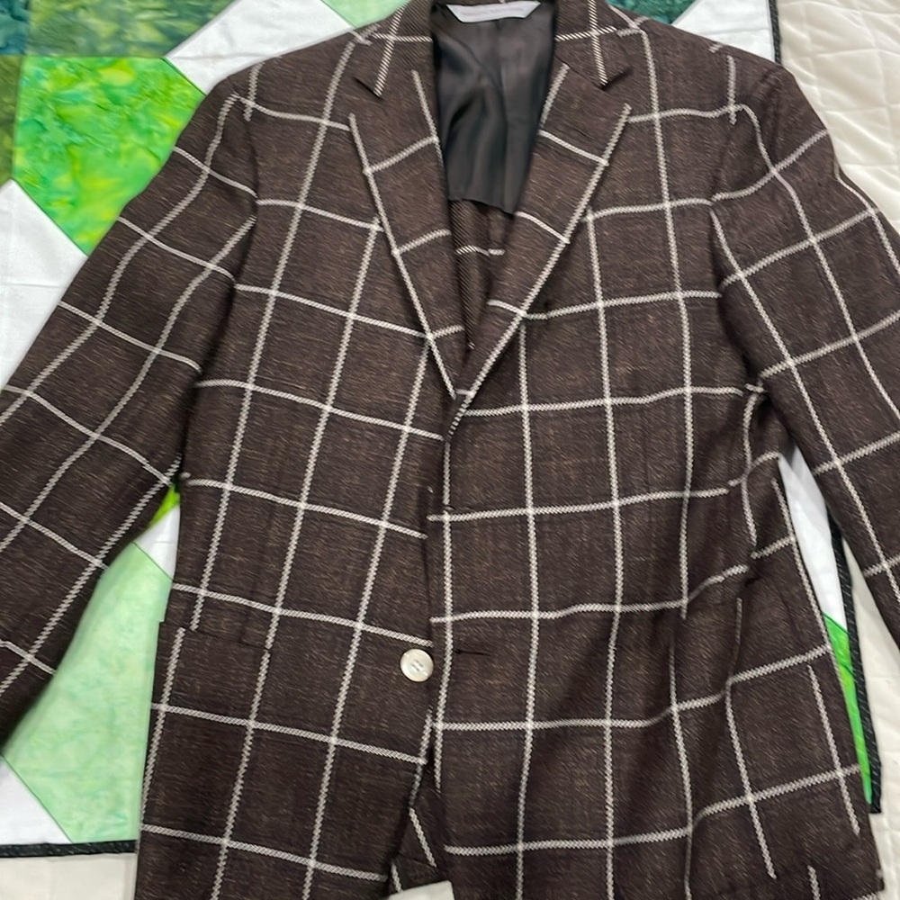 Samuelsohn | Loro Piana Windowpane Linen Silk Wool Jacket